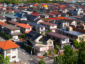 屋根の見える街並み