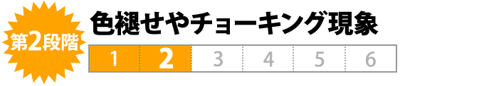 第２段階　色褪せやチョーキング現象