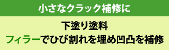 小さなクラック補修に