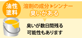 油性塗料は臭いがある