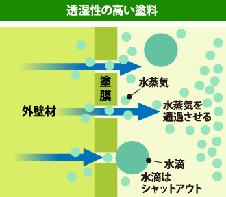 透湿性の高い塗料