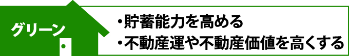 グリーンの風水効果、貯蓄能力を高める・不動産運や不動産価値を高くする