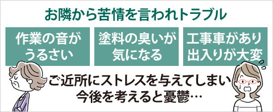 お隣から苦情を言われトラブル