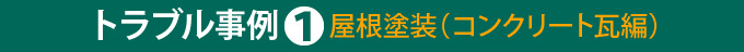 トラブル事例①屋根塗装（コンクリート瓦編）
