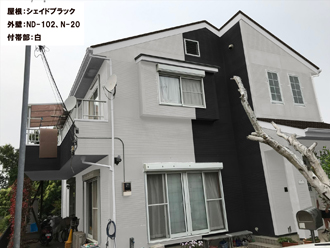 柏市藤ケ谷でパーフェクトトップnd 102とn で外壁塗装を行った場合のイメージを確認 千葉の外壁塗装 屋根塗装 塗り替えは街の外壁 塗装やさん千葉本店へ