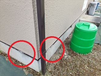 水切りの塗膜の剥がれは錆に繋がります