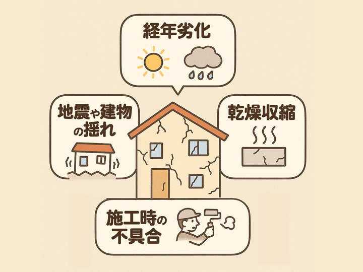 外壁のひび割れは放置厳禁！原因と補修方法をやさしく解説します