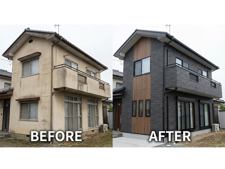 外壁張り替え工事のBefore・After