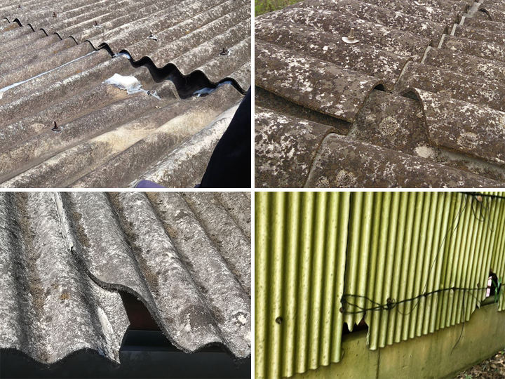 波板スレートの劣化症状