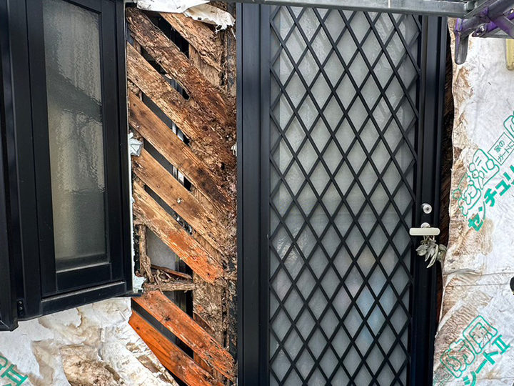 外壁材内部の腐食