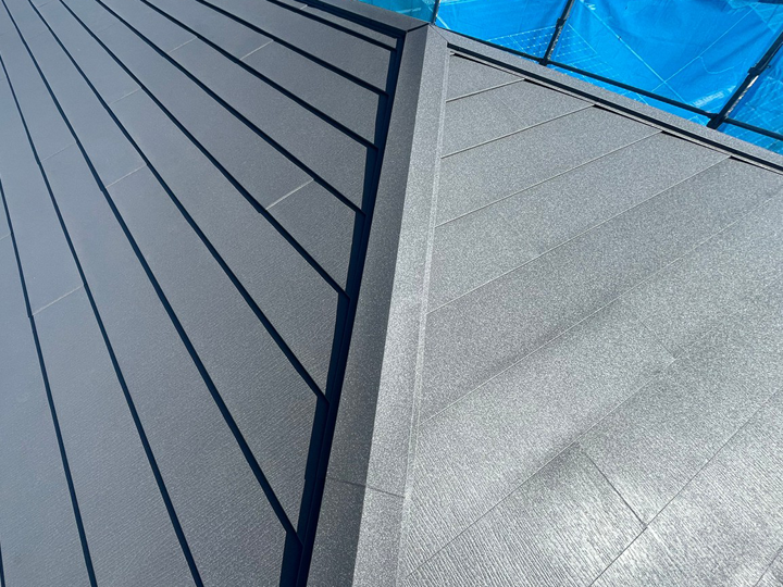 スーパーガルテクトを施工した屋根