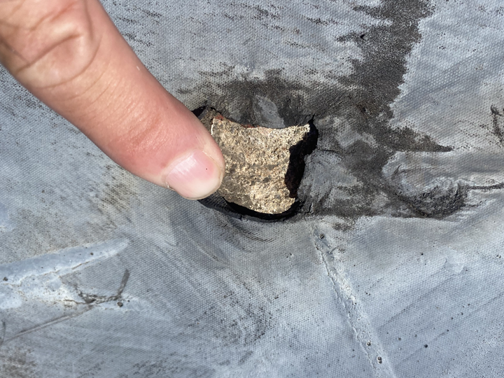 劣化したシート防水