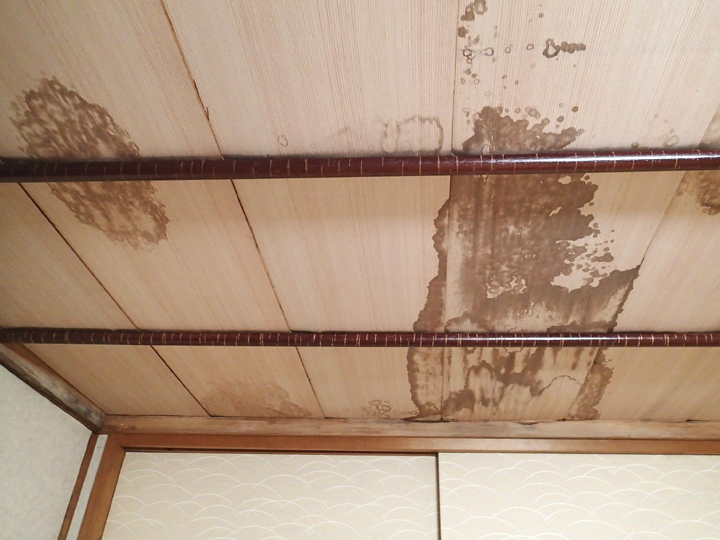 天井に出来た雨染み