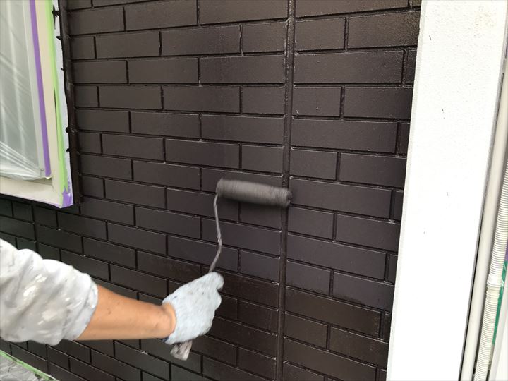松戸市新松戸でラジカル塗料、ダイナミックトップを使用した外壁塗装工事（税込690,800円～）を施工
