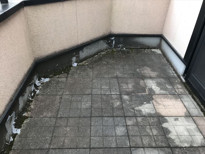 ベランダの表面剥離