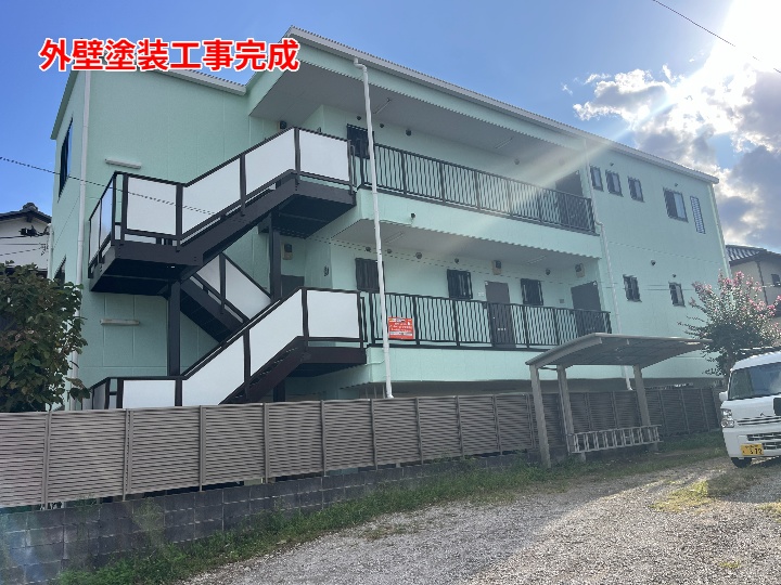外壁塗装工事の完成