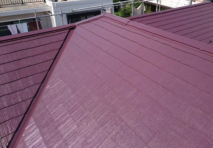 遮熱塗料での屋根塗装完了後