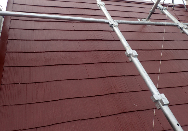 遮熱塗料で塗装したスレート屋根