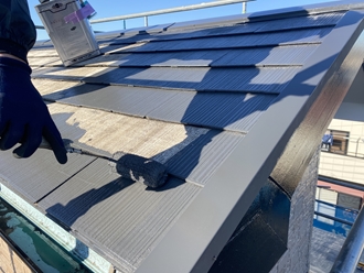 千葉市若葉区若松町にてパーフェクトベストを使用した屋根塗装工事