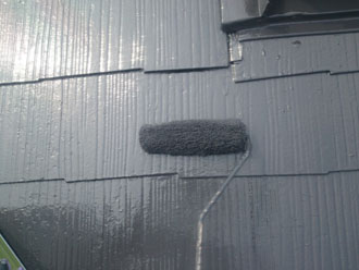 サーモアイ1液Si　クールディープグレーで屋根塗装