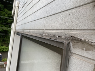 千葉市中央区亥鼻にてシール劣化で雨漏り発生、シール打ち替えと外壁塗装工事