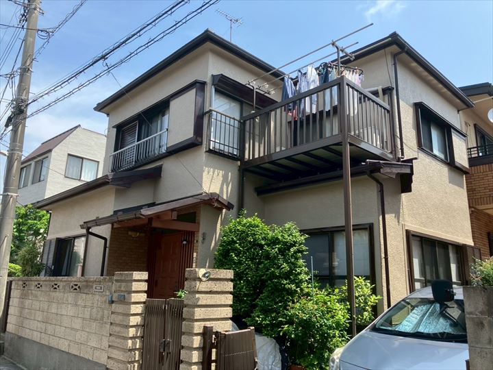 外壁及び付帯部塗装工事の完了