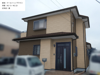 富津市大堀のお客様、ナノコンポジットWの色でツートンのカラーシミュレーション！