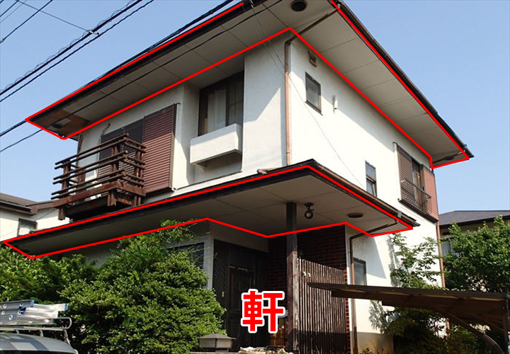 軒の場所や役割を画像で解説！落下した軒天の現地調査の様子もご紹介！