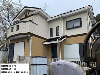 茂原市小林にて外壁の経年劣化を外壁塗装で解消、パーフェクトトップND