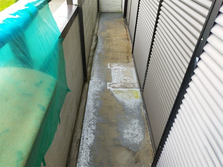 滞水跡のある床面
