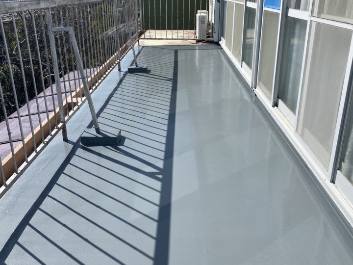 防水工事後のベランダ