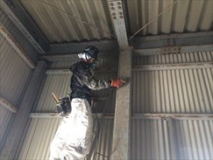 市原市 鉄骨塗装 ケレン2