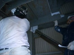 千葉市 工場改修工事 錆び止め塗料塗布