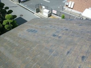 市原市　屋根塗装調査　塗膜剥離