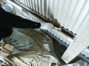 市原市 鉄骨塗装 細部の塗装