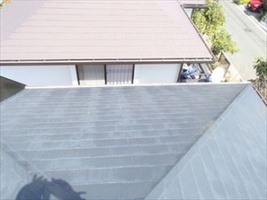 袖ヶ浦市 屋根塗装調査　退色