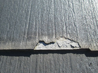 市原市　屋根塗装調査　表面剥離
