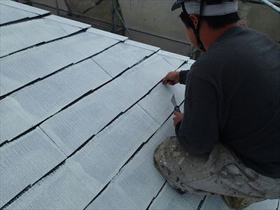 佐倉市 タスペーサー設置作業中