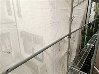 大網白里市 メッシュシート張り完了