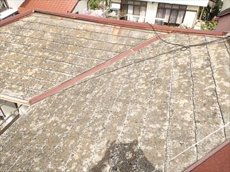 千葉市美浜区 化粧スレート劣化状況