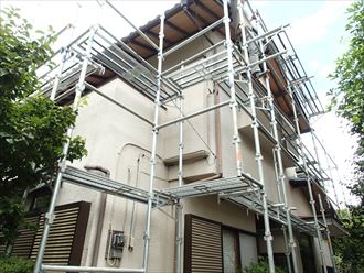 千葉市緑区 足場着工