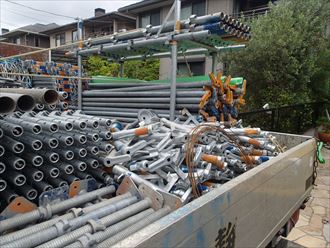 千葉市緑区 仮設足場資材