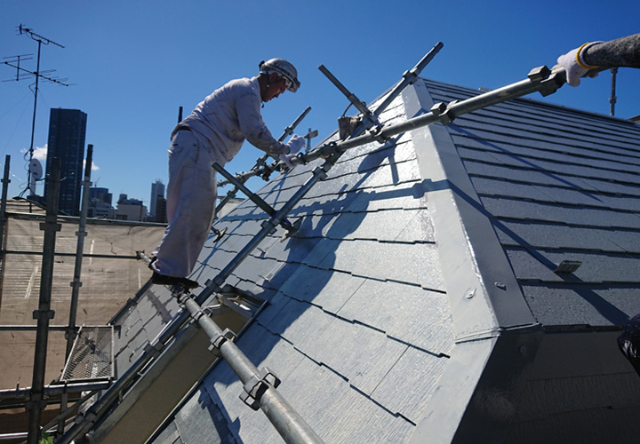遮熱塗料での屋根塗装