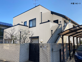 千葉市稲毛区稲岡町にて低汚染塗料で外壁塗装工事、色選びの際にはカラーシミュレーションを作成！