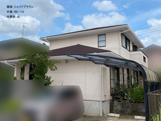 君津市泉のお客様邸、カラーシミュレーションで外壁や付帯部の色選び