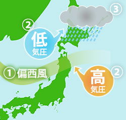 蝦夷梅雨の説明図