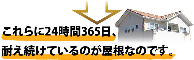 外界の刺激に耐え続けているのが屋根